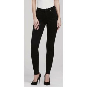 Citizens of Humanity Rocket High Rise Skinny‎ Black Raw Hem 24 Stretch $188